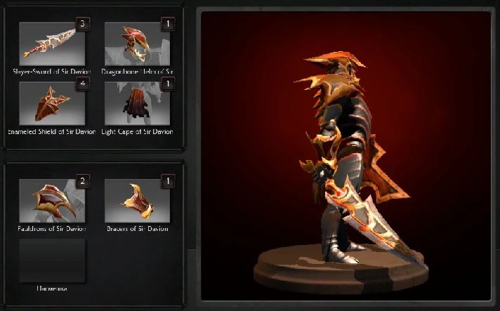 Dota 2 - Armor of Sir Davion [Dragon Knight].