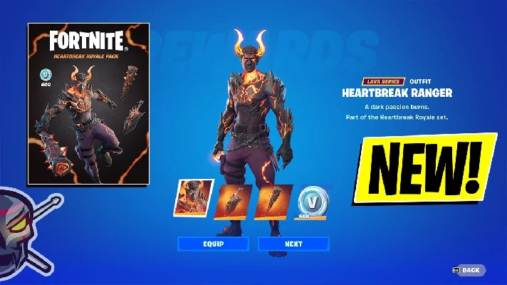 🌍Fortnite - Heartbreak Royale Pack + 600 VB XBOX KEY🔑