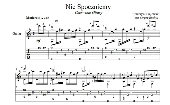 Nie Spoczniemy (Czerwone gitary) guitar cover