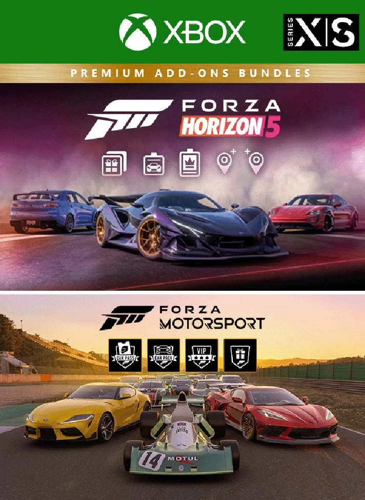 FORZA MOTORSPORT AND FORZA HORIZON 5 PREMIUM ADD-ONS BU