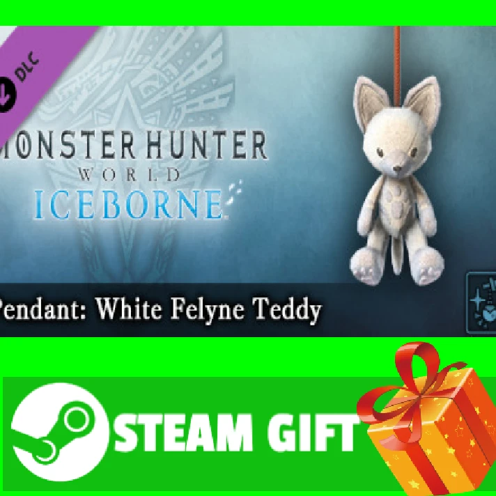 ⭐️ Monster Hunter World Iceborne Pendant White Felyne T