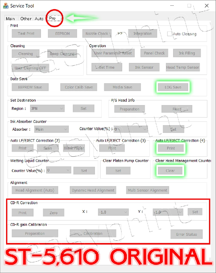 RESET CANON PRINTER - ORIGINAL CANON SERVICE TOOL V5610