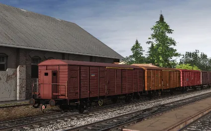 Trainz 2022 DLC - CFR Marfa Gbs/Gbgs freight car pack