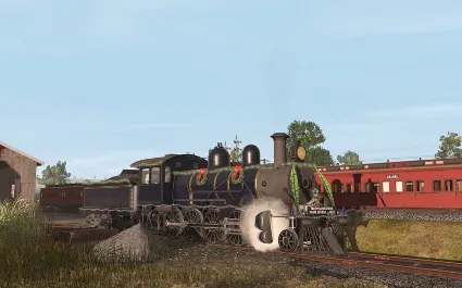 Trainz 2022 DLC - ZecRail V499 Blue  Gold and Christma