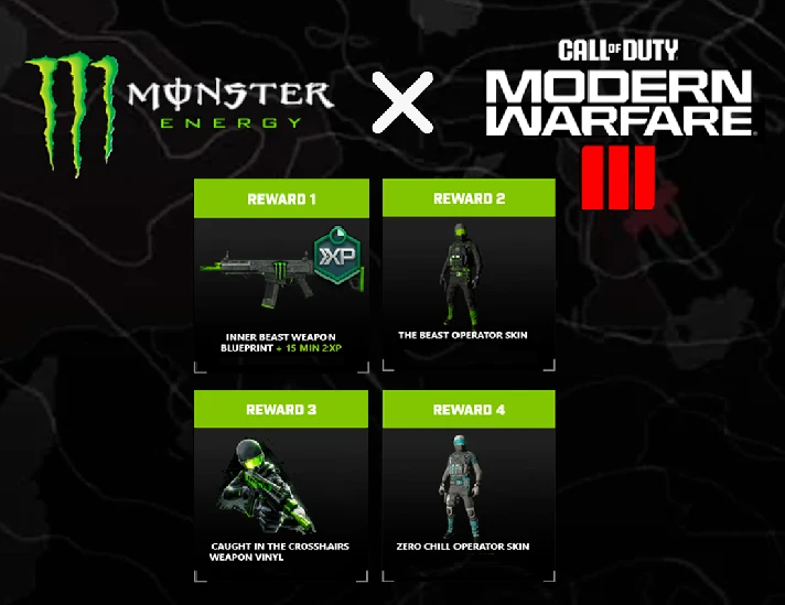 🚀🌎 MONSTER ENERGY BUNDLE CoD MW 3 / ( 💳 0%)