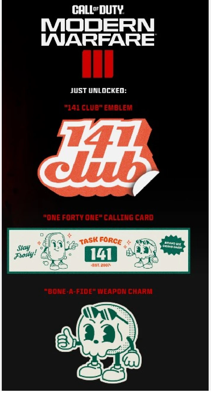 141 Club collectors pack CODE