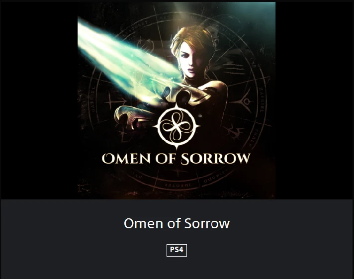 💥Omen of Sorrow 🔵 PS4 / PS5 🔴TR🔴