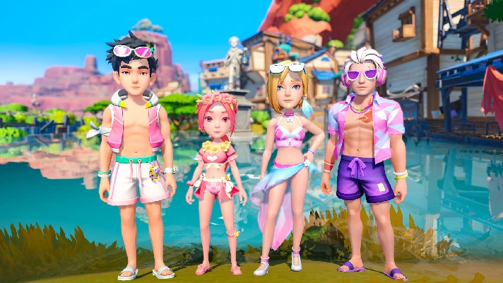 My Time at Sandrock - Swimwear: Logan, Grace, Elsie, Qi