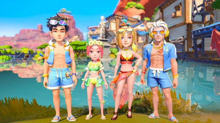 My Time at Sandrock - Swimwear: Logan, Grace, Elsie, Qi