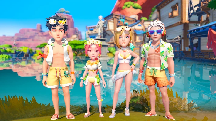 My Time at Sandrock - Swimwear: Logan, Grace, Elsie, Qi