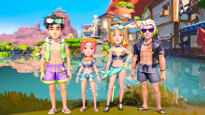 My Time at Sandrock - Swimwear: Logan, Grace, Elsie, Qi