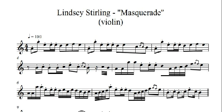 Lindsey Stirling - "Masquerade" masquerade (solo violin