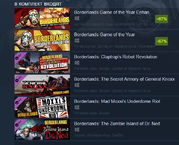 Borderlands Game of the Year Enhanced (Steam Gift RU)