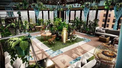 Hotel Renovator - Indoor Garden Room  Furniture Set