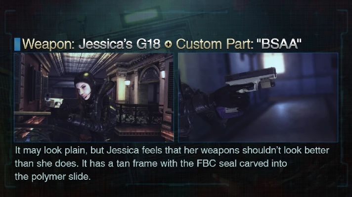 Resident Evil: Revelations: Jessica´s G18 + "BSAA" RU