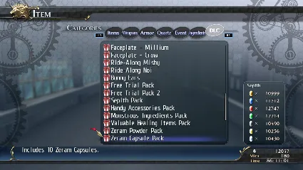 The Legend of Heroes: Trails of Cold Steel - Zeram Caps