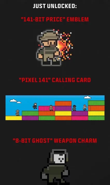 Pixels 141 Biteprice Ghost Card EMBLEM Charm Code