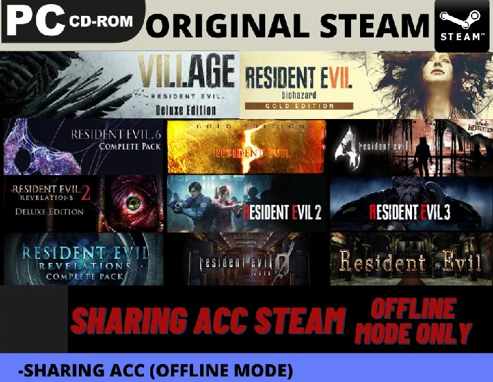 Resident Evil 3 2020+ 47 Games Steam Offline⭐Global🌎