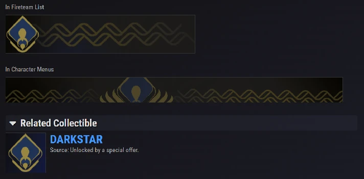 Destiny 2 emblem - DARKSTAR