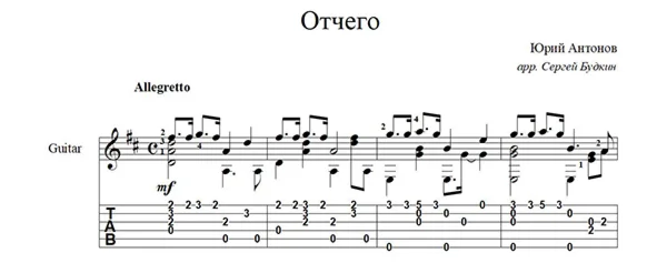 Why (Yuri Antonov) for guitar