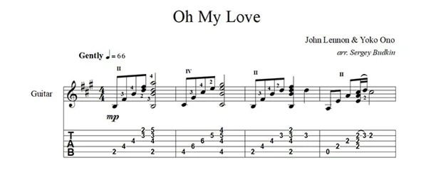 Oh My Love (John Lennon) guitar cover