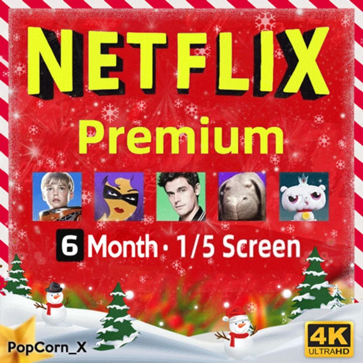 🟢 NETFLIX Premium 6 MONTHS 4K ✅ 5 Screens 🔥 Warranty