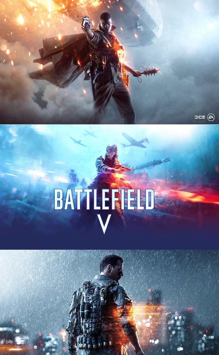 Battlefield 1+Battlefield 4+Battlefield 5 I +E-Mail