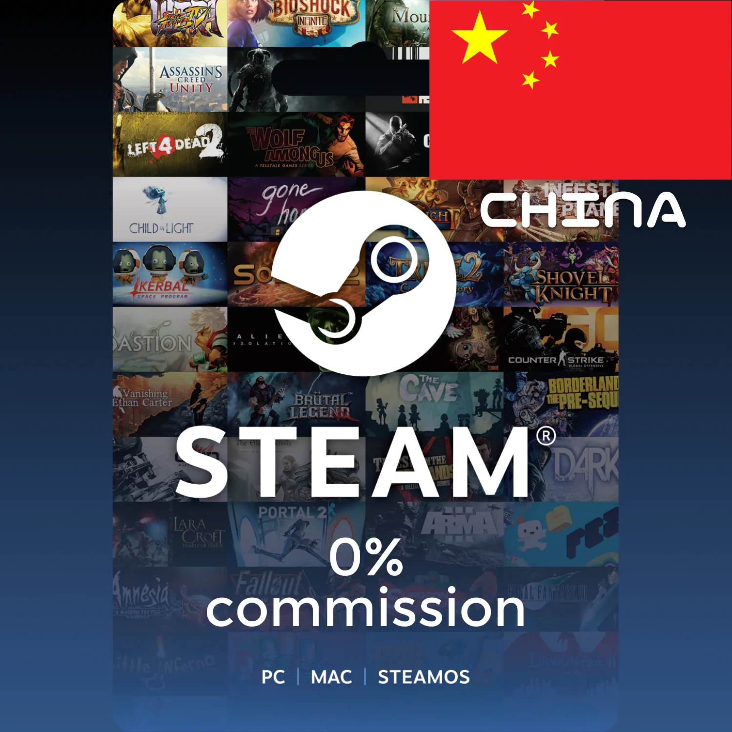  Карты пополнения ???????? Steam КИТАЙ  China HKD