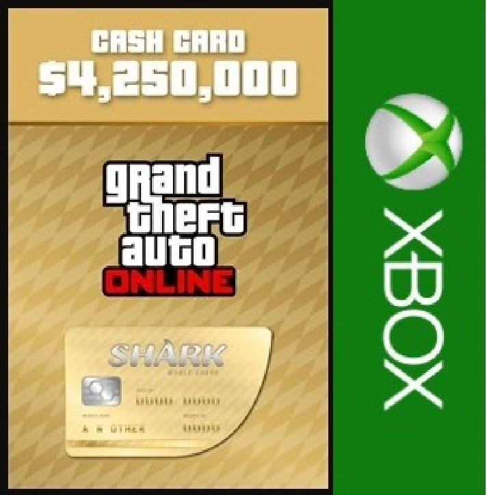 ☑️⭐GTA Online Megalodon Shark Cash Card XBOX⭐GTA Card⭐#