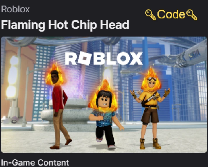 𝐍𝐄𝐖-Roblox🔑Flaming Hot Chip Head