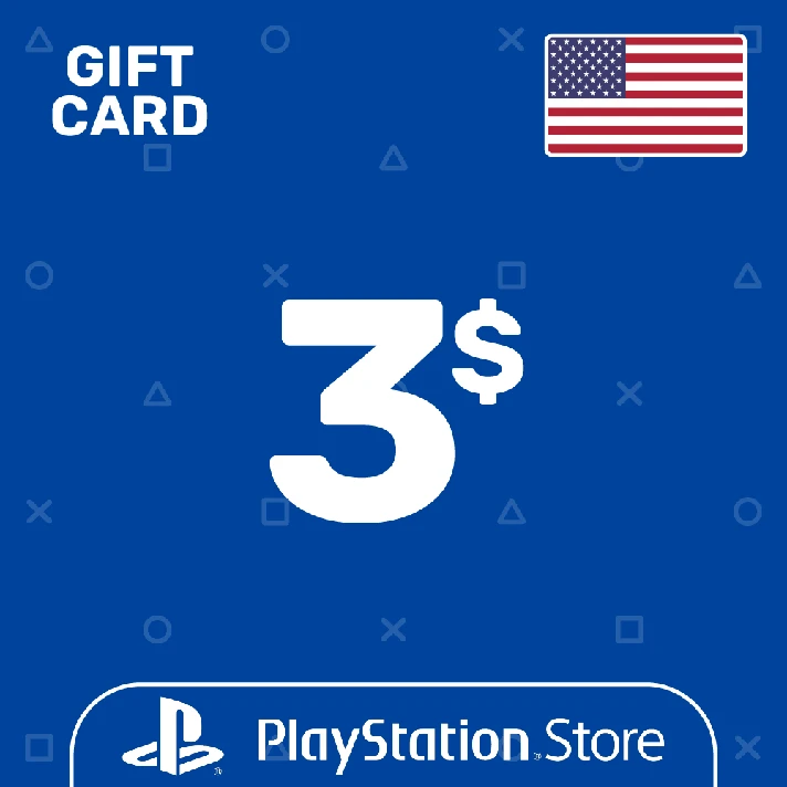 ⭐️PSN Top Up Card 3$ (USD) USA