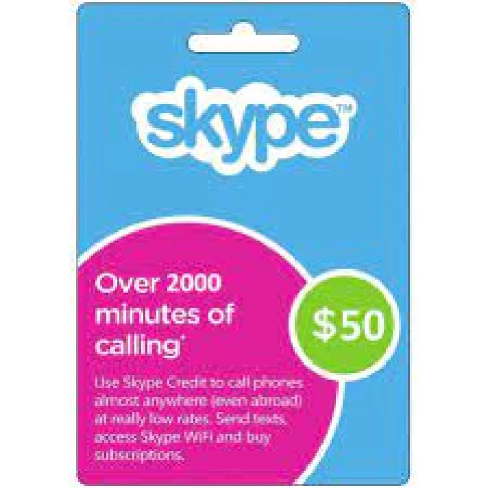 🔶Skype [Original voucher] 50 $ USD US