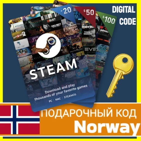 ⭐️СТИМ КАРТЫ⭐???????? Норвегия STEAM GIFT КОД Norway EUR