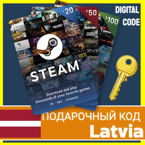 ⭐️СТИМ КАРТЫ⭐???????? Латвия STEAM GIFT КОД Latvia EUR