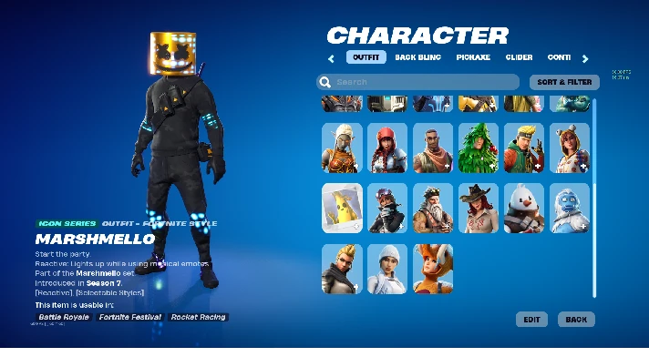 FORTNITE🎮31+ SKINS ACCOUNT |MARSHMALLOW| + MAIL