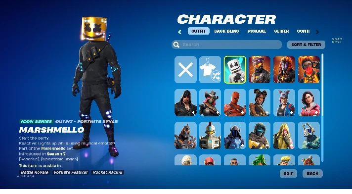 FORTNITE🎮31+ SKINS ACCOUNT |MARSHMALLOW| + MAIL