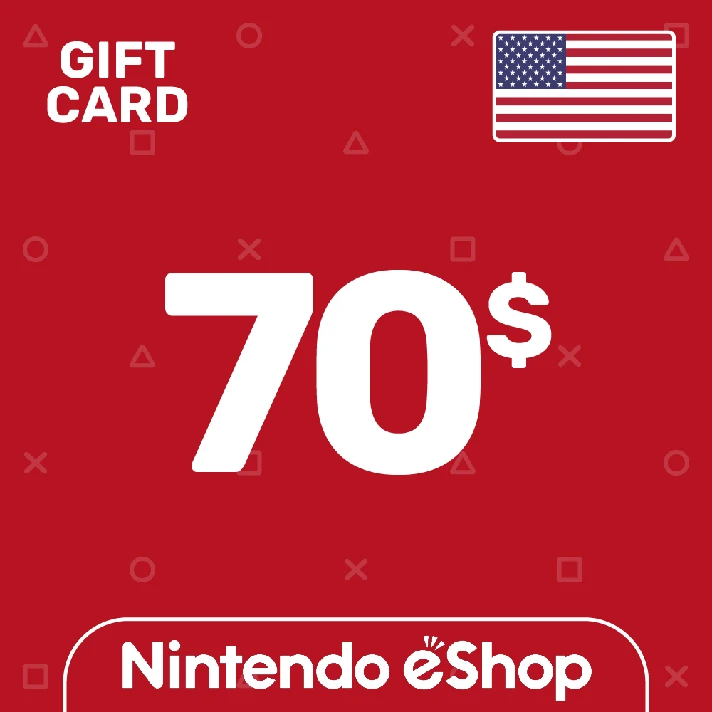 ⭐️Nintendo eShop 70$ (USD) USA