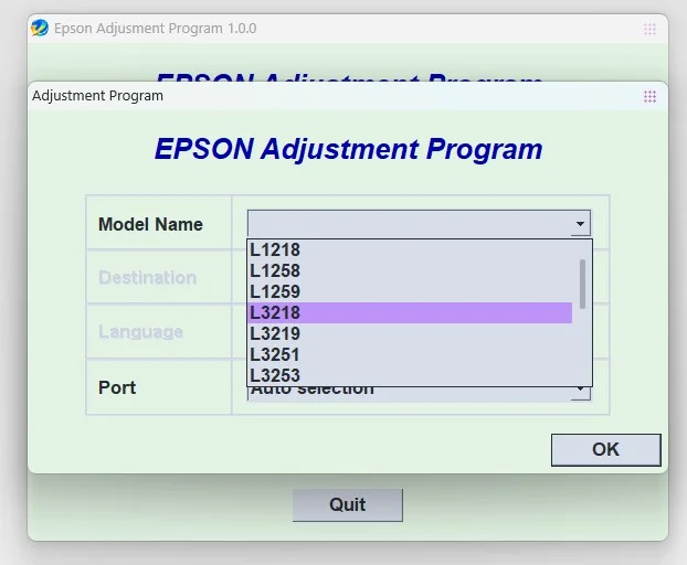 EPSON Adjustment Program Reset Pack - L12**_L32**_L5298