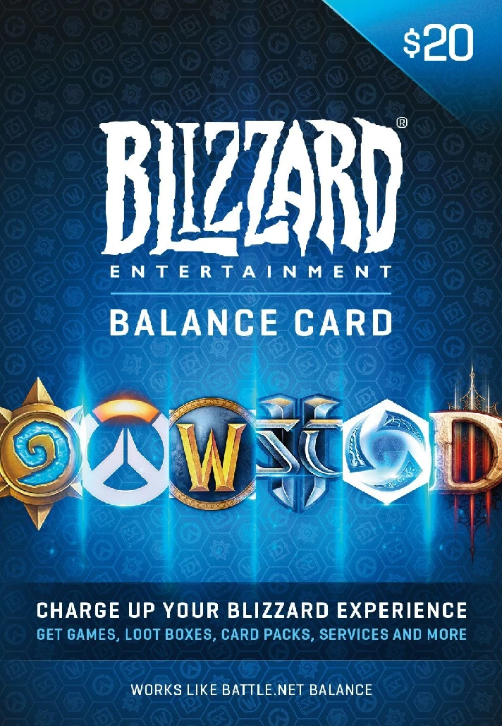 Blizzard Gift Card 20$ (USD) ✔️Battle.net US