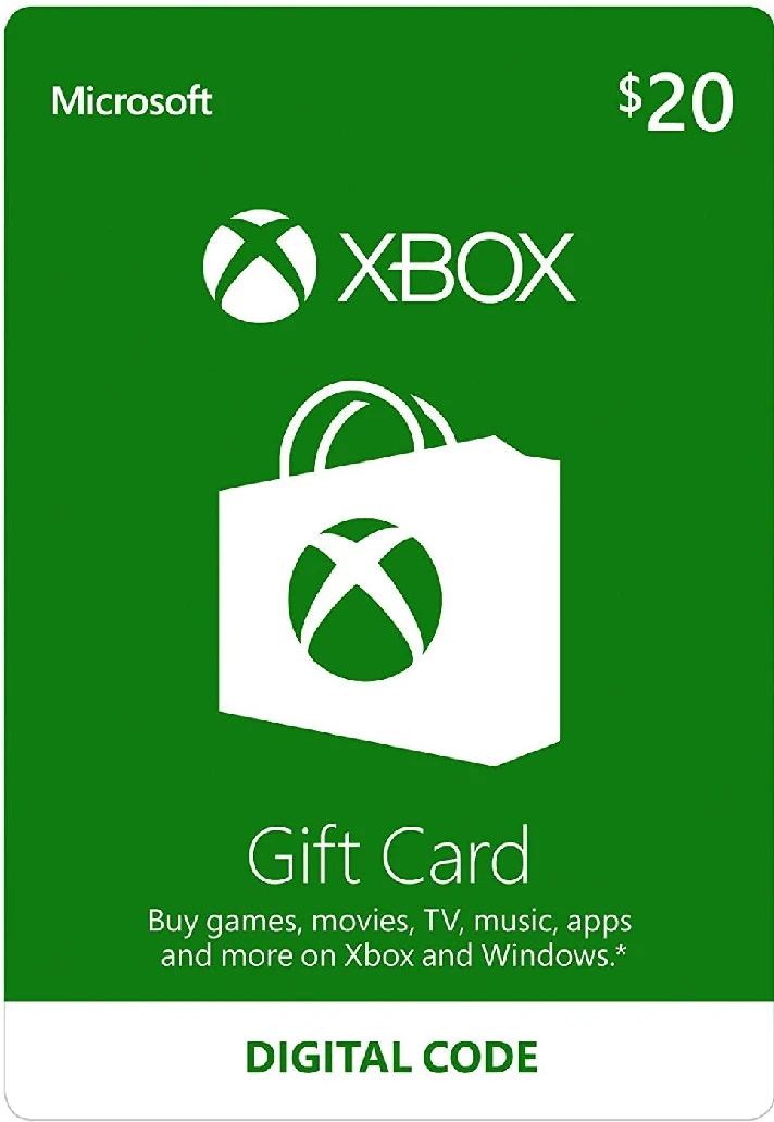 🎁Gift Card 20$ USD  Xbox Live (USA)⭐️