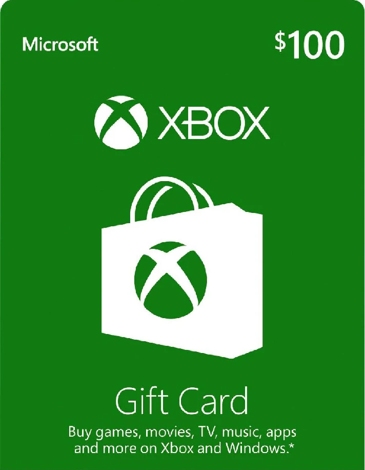 🎁$100 USD Gift Card Xbox Live (USA)⭐️