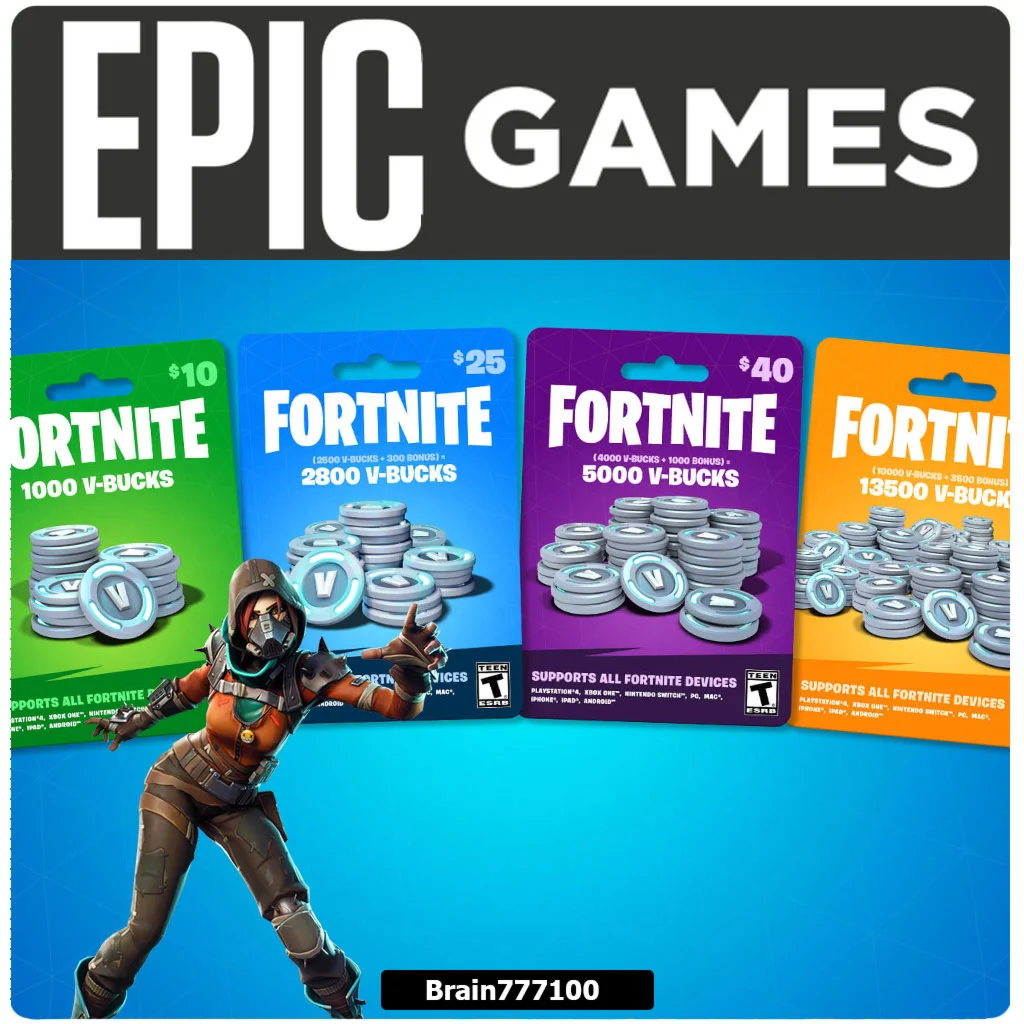 Fortnite Вбаксы 1000-40500 V-Bucks Xbox/PS/Epic