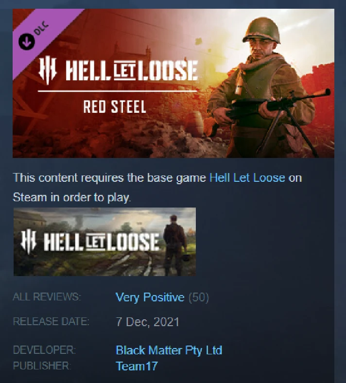 Hell Let Loose - Red Steel DLC  (Steam Key/Region Free)