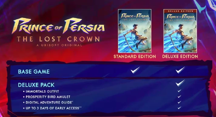 ⭐PRINCE OF PERSIA THE LOST CROWN DELUXE⭐ACTIVATION 💳0%