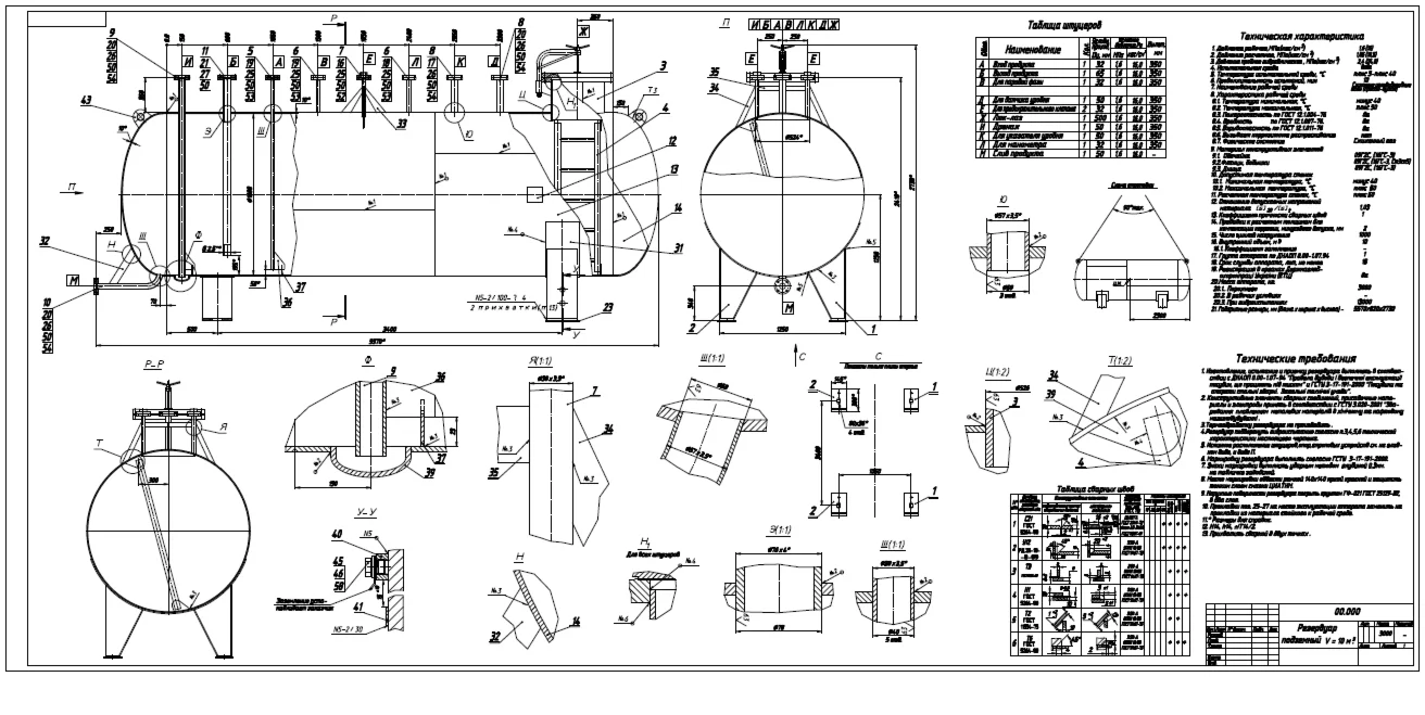 Резервуар подземный V=10м3 под пропан-бутан