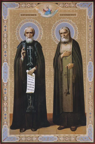 Сергий и Серафим, прпп_001(66х100см)
