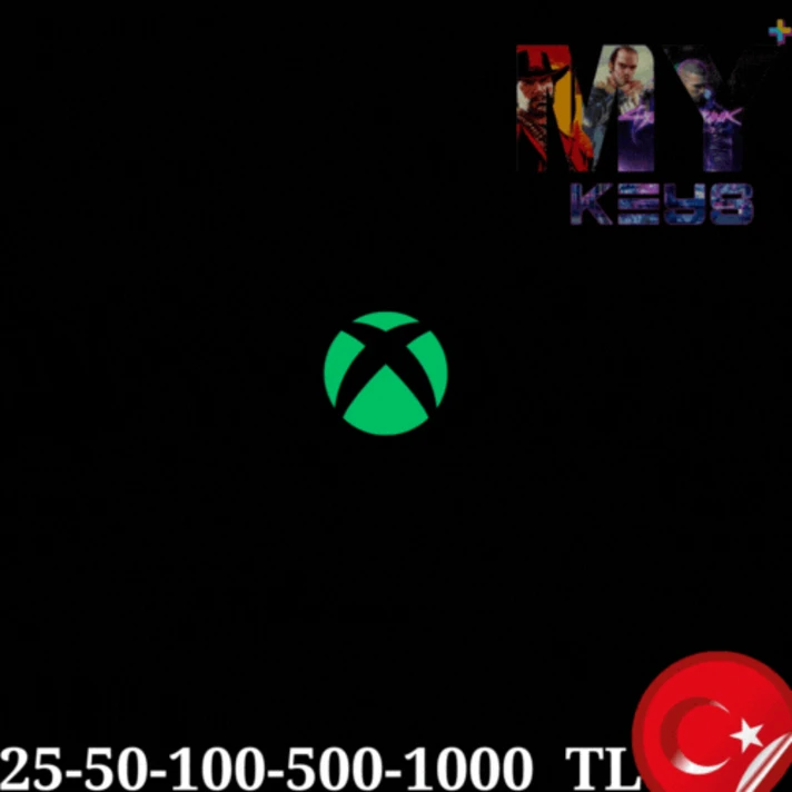 🟢XBOX LIVE GIFT CARD TURKEY 25/50/75/100 TL Подарочная