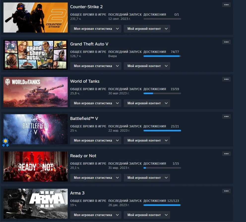 Аккаунт Steam (полный доступ) - GTA V, Battlefield™ V..