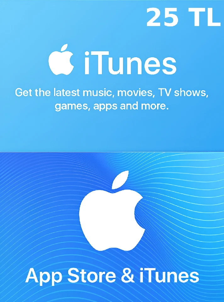 🔵 iTunes/Apple Store 25 TL Gift Card (Turkey) 🚀AUTO✔