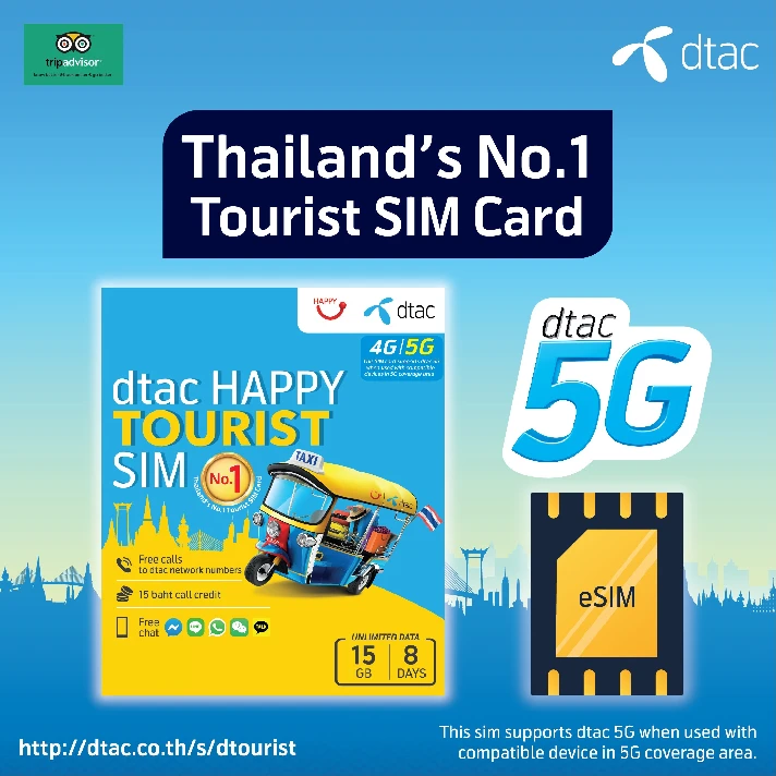 +66 Thailand eSIM prefunded with 50GB Internet 10 days